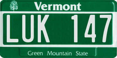VT license plate LUK147