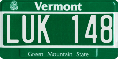VT license plate LUK148