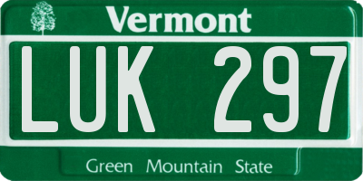 VT license plate LUK297