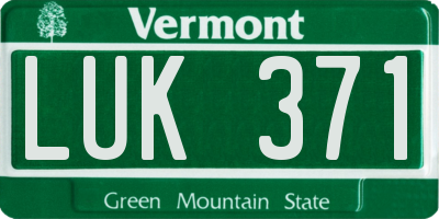 VT license plate LUK371