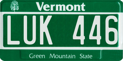 VT license plate LUK446