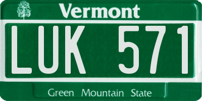 VT license plate LUK571