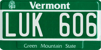 VT license plate LUK606