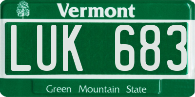 VT license plate LUK683