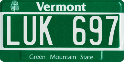 VT license plate LUK697