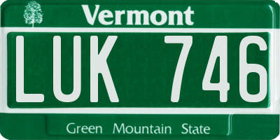 VT license plate LUK746