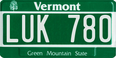 VT license plate LUK780