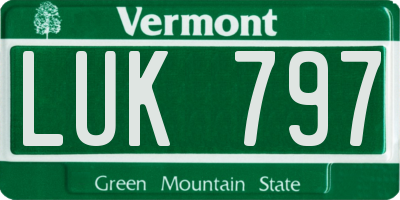 VT license plate LUK797