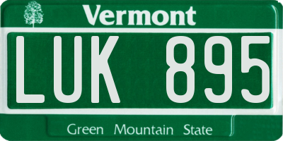 VT license plate LUK895