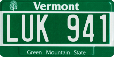 VT license plate LUK941