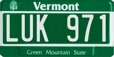 VT license plate LUK971
