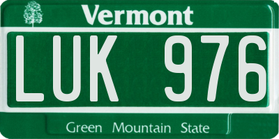VT license plate LUK976