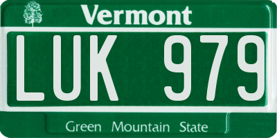 VT license plate LUK979