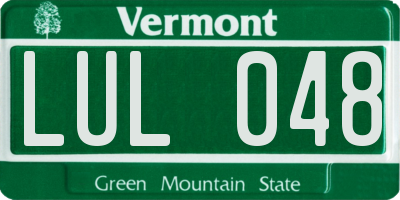 VT license plate LUL048