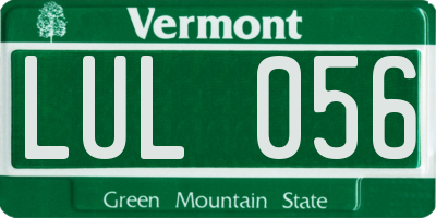 VT license plate LUL056