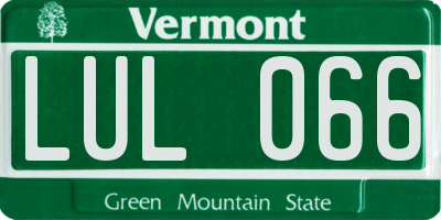 VT license plate LUL066