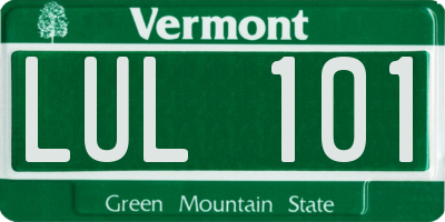 VT license plate LUL101
