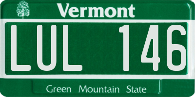 VT license plate LUL146