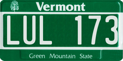 VT license plate LUL173