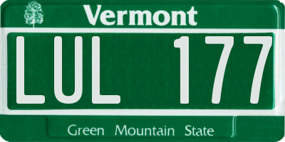 VT license plate LUL177