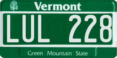 VT license plate LUL228
