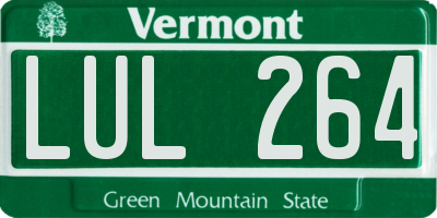 VT license plate LUL264