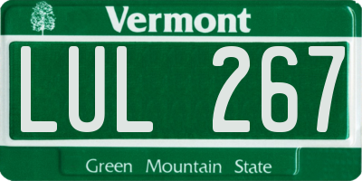 VT license plate LUL267