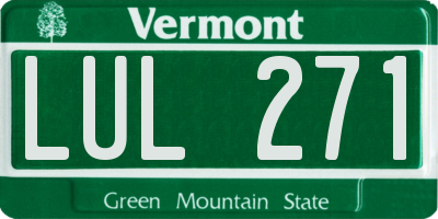VT license plate LUL271