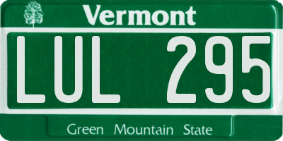 VT license plate LUL295