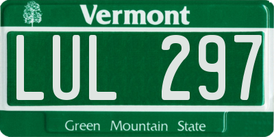 VT license plate LUL297