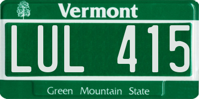 VT license plate LUL415