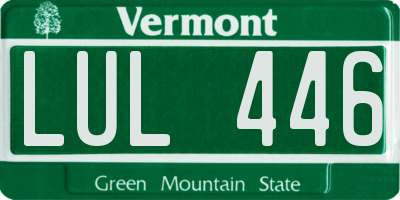 VT license plate LUL446