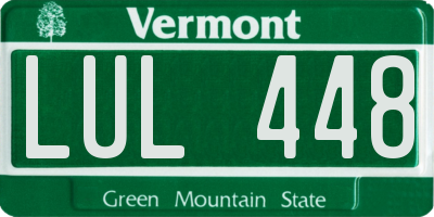 VT license plate LUL448