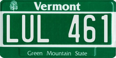 VT license plate LUL461