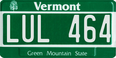 VT license plate LUL464