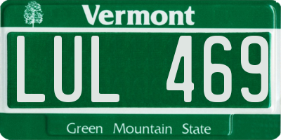 VT license plate LUL469