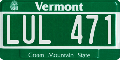 VT license plate LUL471