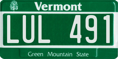 VT license plate LUL491