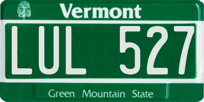 VT license plate LUL527