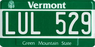 VT license plate LUL529