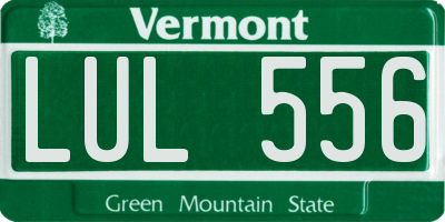 VT license plate LUL556