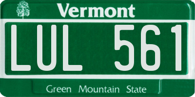 VT license plate LUL561