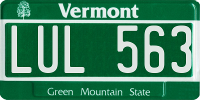 VT license plate LUL563