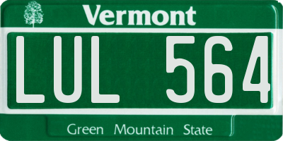 VT license plate LUL564