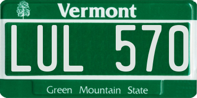 VT license plate LUL570