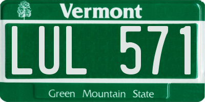 VT license plate LUL571