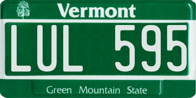 VT license plate LUL595