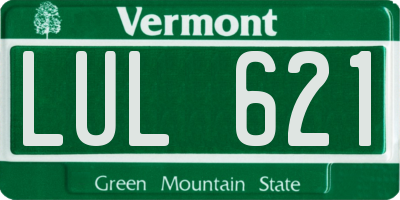 VT license plate LUL621