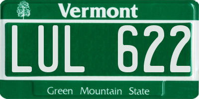 VT license plate LUL622