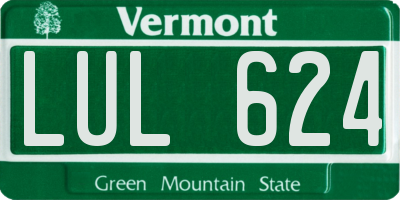 VT license plate LUL624